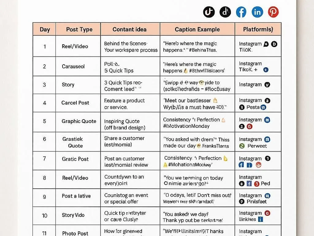 Content scheduler for small business